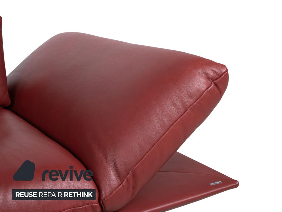 Koinor Francis Leder Zweisitzer Rot manuelle Funktion Sofa Couch – Bild 6