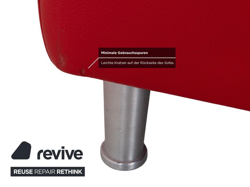 Willi Schillig Loop Leder Ecksofa Rot manuelle Funktion Sofa – Bild 11