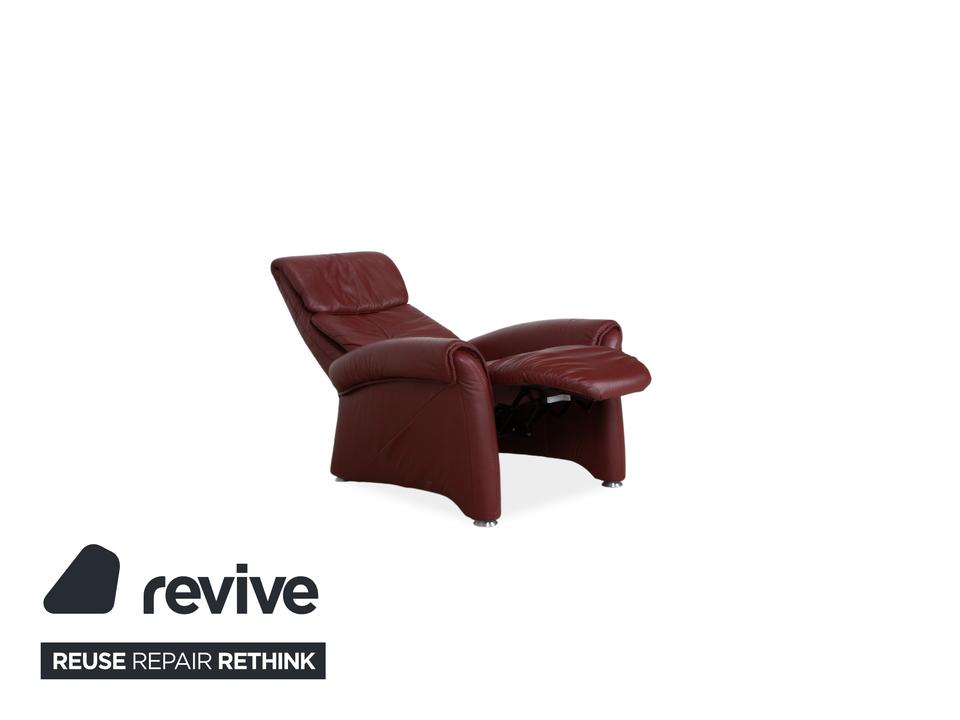 Himolla Leder Sessel Rot Kirschrot manuelle Funktion – Bild 5