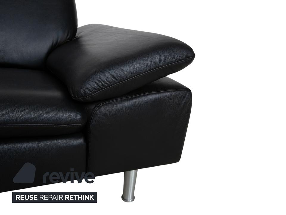 Willi Schillig Loop Leder Ecksofa Schwarz manuelle Funktion Sofa – Bild 11