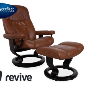 Stressless Consul Leder Sessel Cognac inkl. Hocker Relaxfunktion