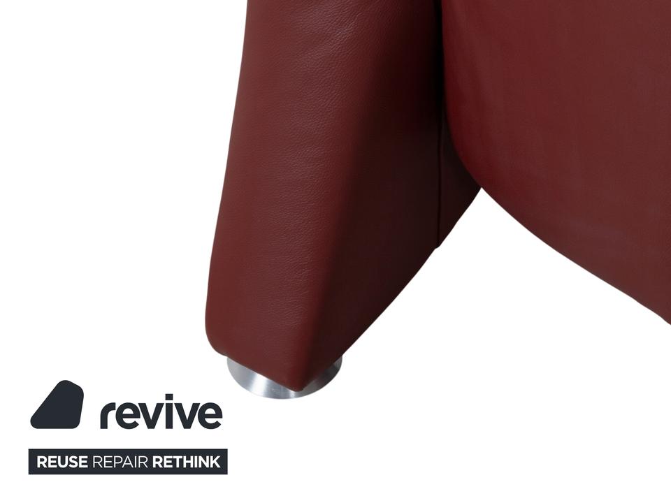 Himolla Leder Sessel Rot Kirschrot manuelle Funktion – Bild 11
