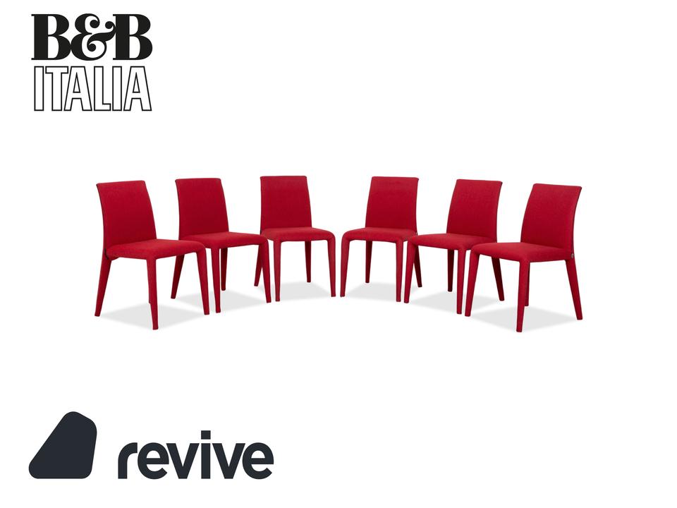 6er Garnitur B&B Italia Vol Au Vent Stoff Rot Weinrot Esszimmer