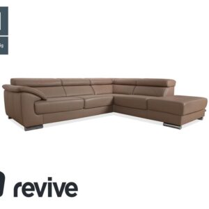 Ewald Schillig Courage Leder Ecksofa Braun manuelle Funktion