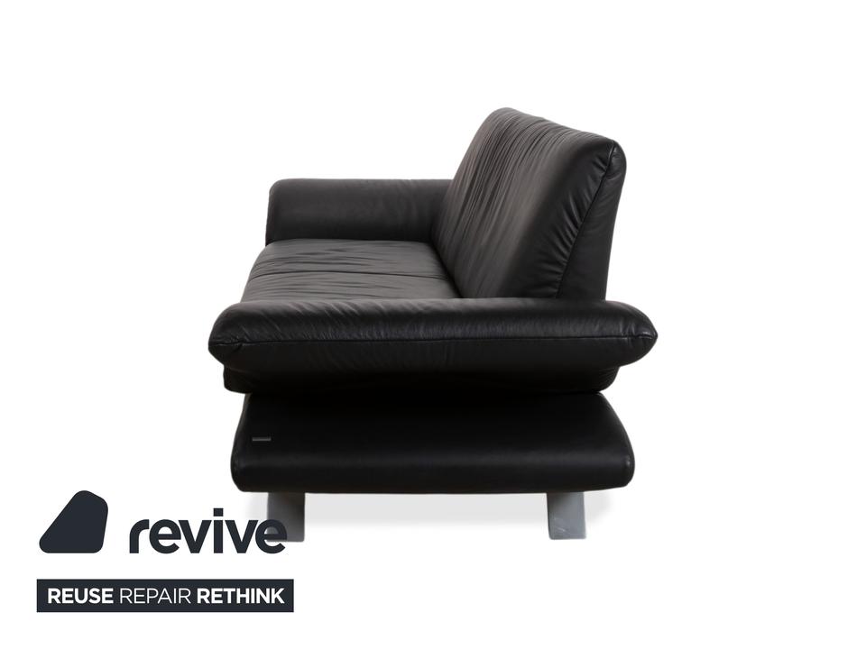 Koinor Rossini Leder Sofa Schwarz Zweisitzer manuelle Funktion – Bild 14