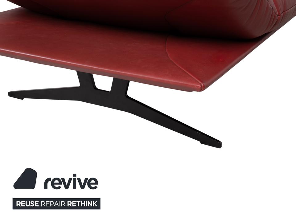 Koinor Francis Leder Zweisitzer Rot manuelle Funktion Sofa Couch – Bild 11