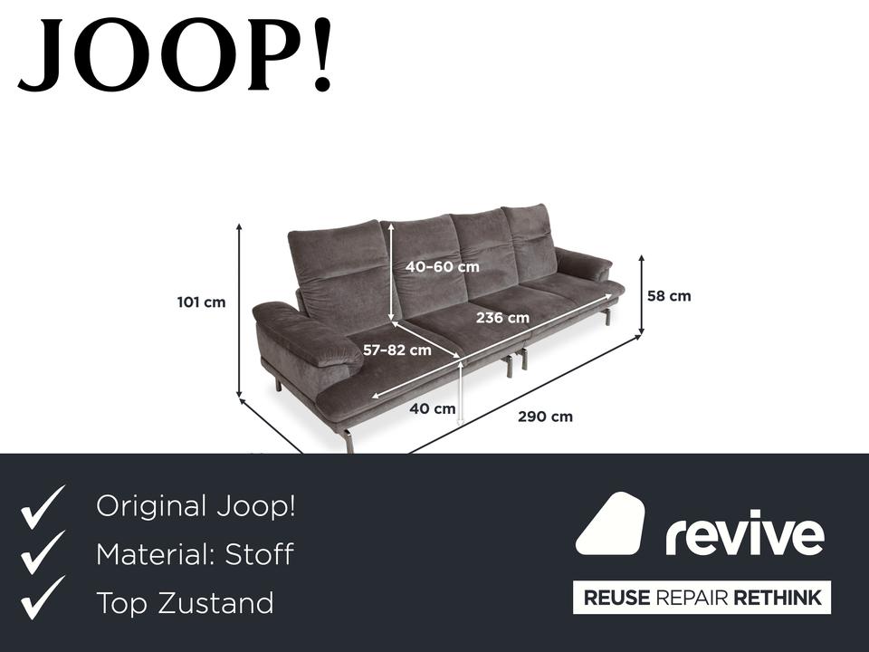 Joop 8153 Stoff Viersitzer Grau manuelle Funktion Sofa Couch – Bild 2