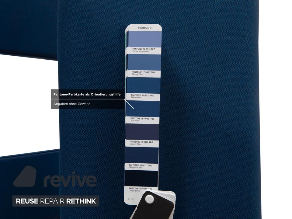 Varier Variable Kniestuhl Holz Esche Hocker Natur Stoff Blau – Bild 6