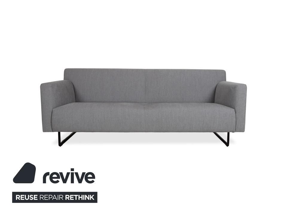 Rolf Benz 328 Stoff Garnitur 2x Dreisitzer Grau Sofa Couch – Bild 4