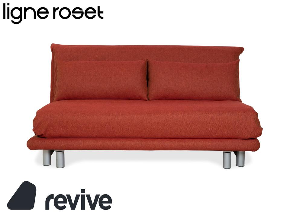 Ligne Roset Multy Stoff Dreisitzer Sofa Rot Rostbraun Neubezug