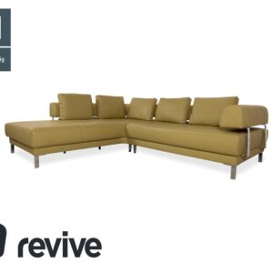 Ewald Schillig Brand Face Leder Ecksofa Grün elektrische