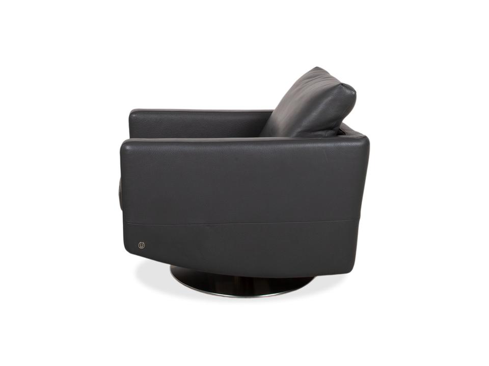 Natuzzi Relevé Leder Sessel Schwarz Anthrazit – Bild 15