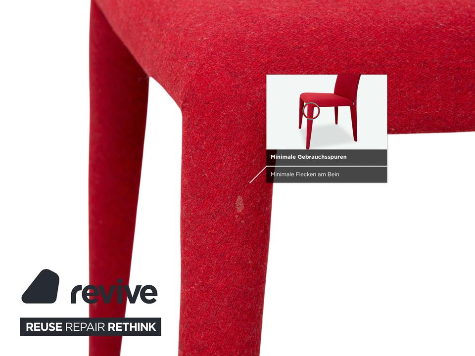 6er Garnitur B&B Italia Vol Au Vent Stoff Rot Weinrot Esszimmer – Bild 6