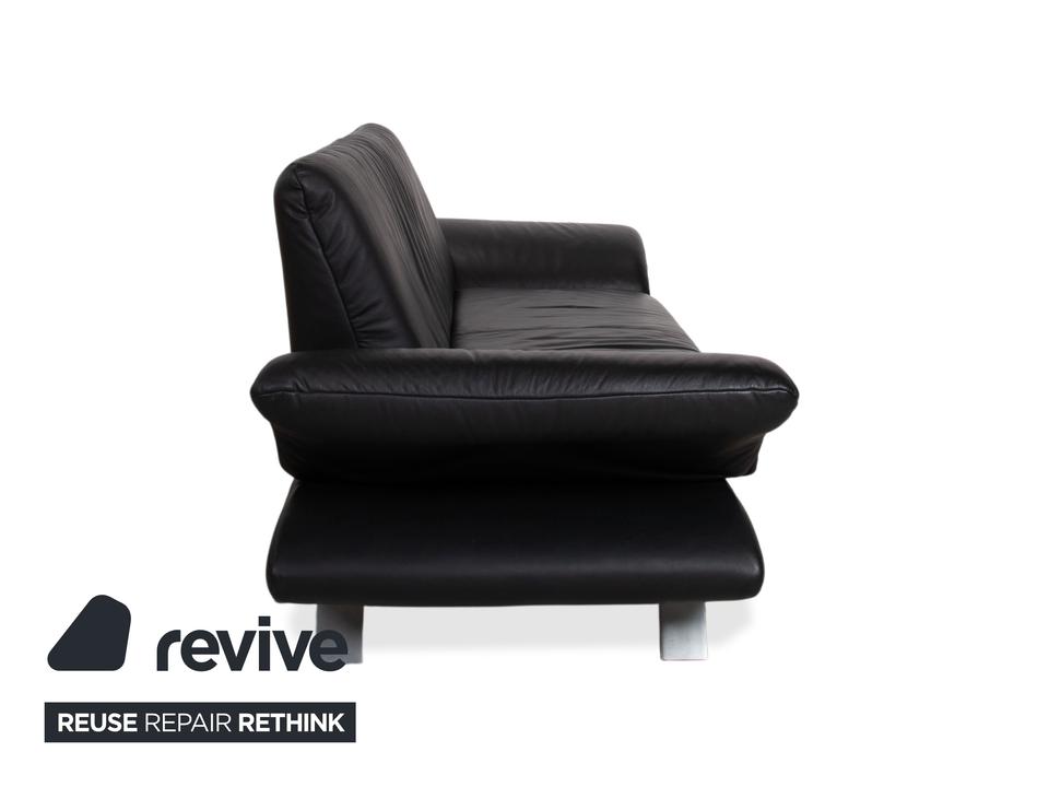 Koinor Rossini Leder Sofa Schwarz Zweisitzer manuelle Funktion – Bild 12