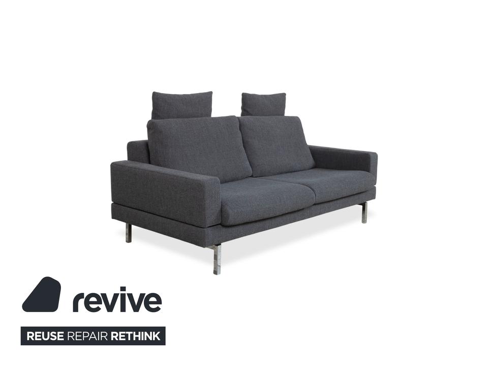 Jori Tigra Stoff Zweisitzer Grau manuelle Funktion Sofa Couch – Bild 3