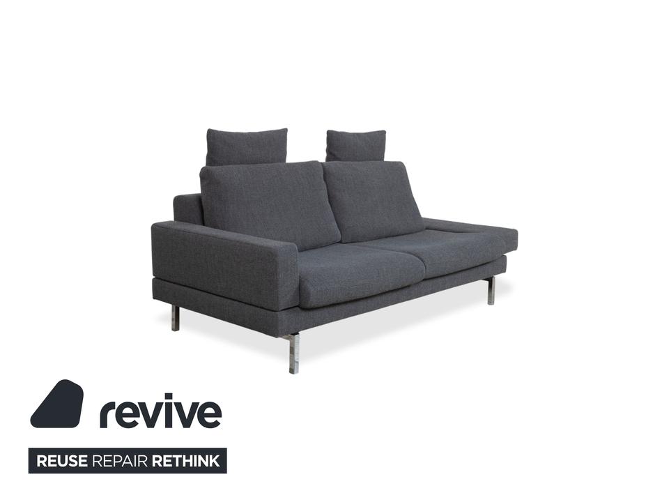 Jori Tigra Stoff Zweisitzer Grau manuelle Funktion Sofa Couch – Bild 4