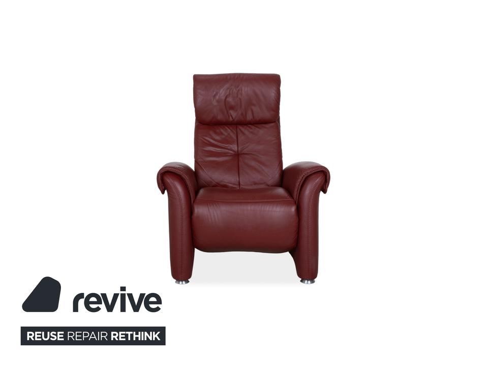 Himolla Leder Sessel Rot Kirschrot manuelle Funktion – Bild 15