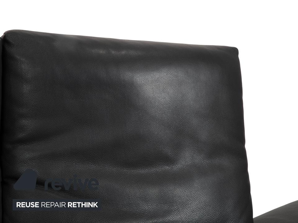 Koinor Raoul Zweisitzer Leder Sofa Grau manuelle Funktion Couch – Bild 12