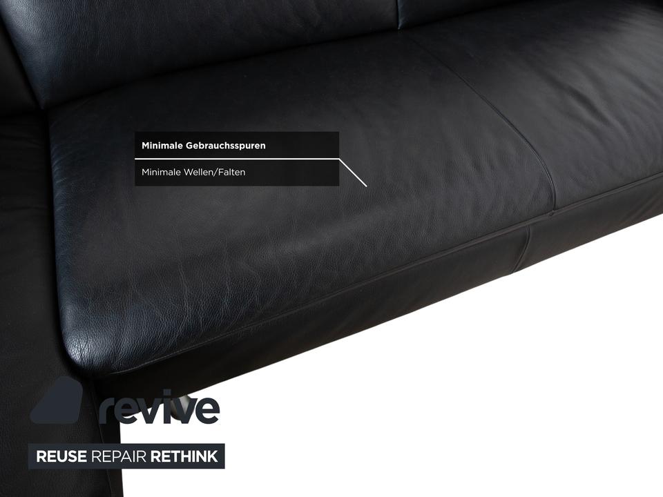 Willi Schillig Loop Leder Ecksofa Schwarz manuelle Funktion Sofa – Bild 15