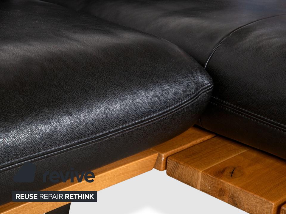 Koinor Marylin Leder Ecksofa Schwarz Holz manuelle Funktion Sofa – Bild 5