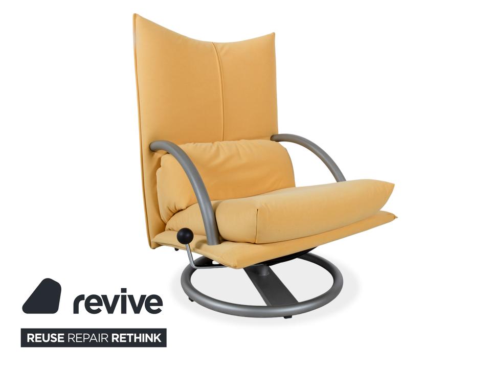 Rolf Benz BMP 418 Sessel Garnitur inkl. Hocker Stoff Gelb ✨ – Bild 6